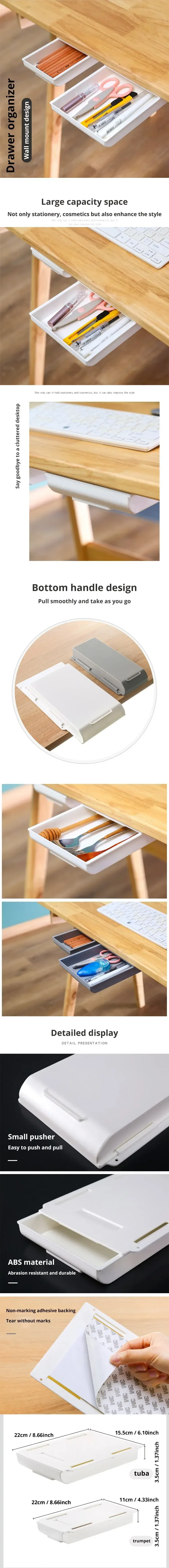 Tiroir de rangement blanc minimaliste