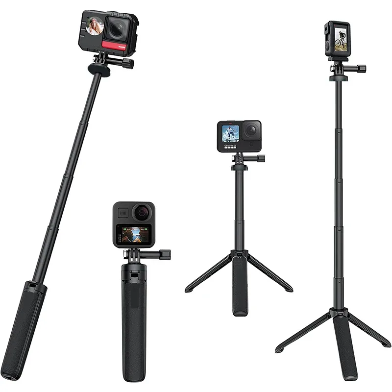 Perche à selfie extensible et trépied pour GoPro 13/12/11/10/9, DJI Osmo Action 5 Pro/4/3 et Insta360 X4 - Image 1