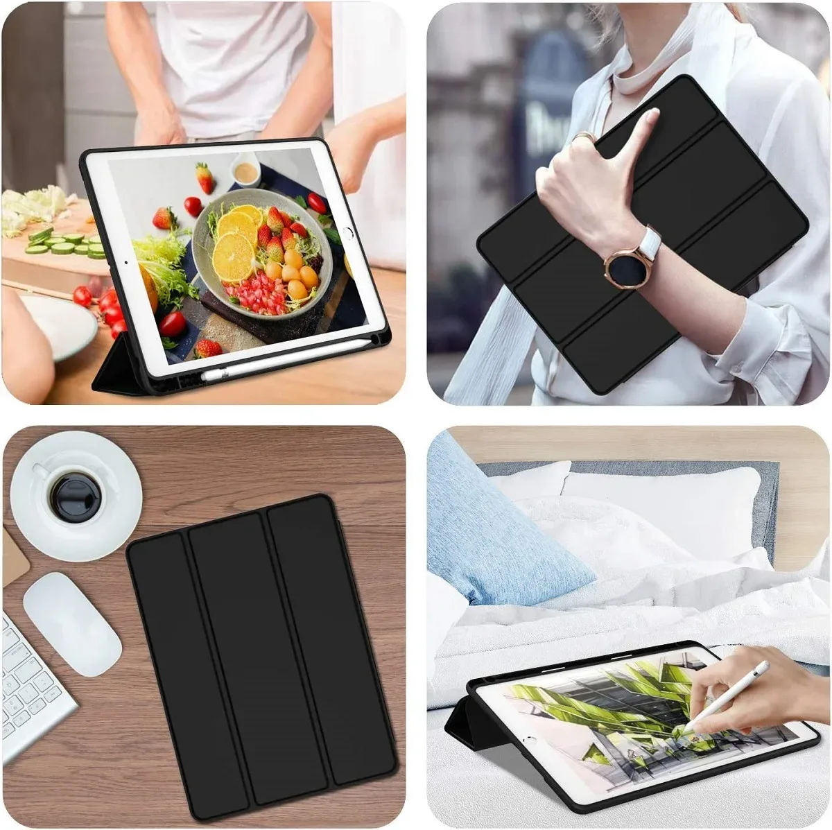Étui Magnétique pour iPad Air 4/5, Pro 11, iPad 10e/9e/8e/7e Génération, Air 1/2 et iPad 9.7" - Image 4