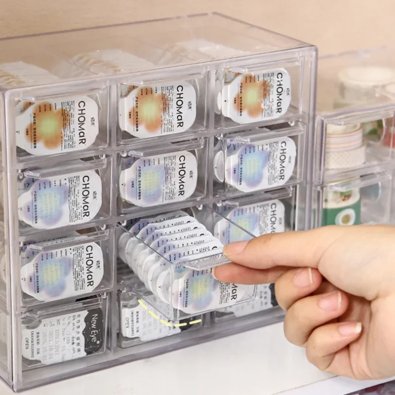 Boîte de rangement transparente multi-compartiments pour lentilles de contact - Grande capacité 2
