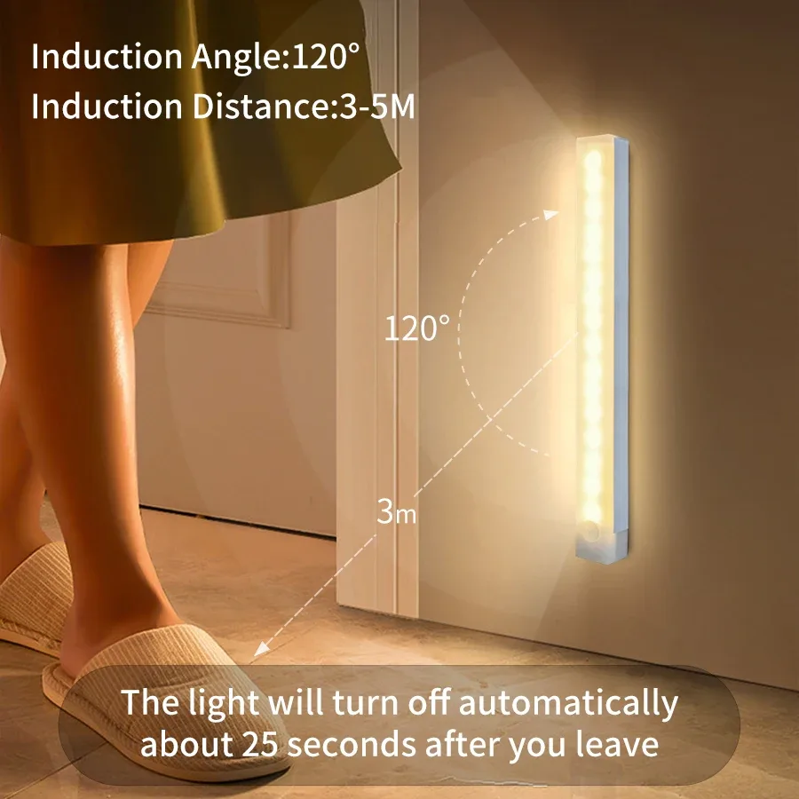 Veilleuse LED sans fil avec détecteur de mouvement rechargeable par USB - Image 2
