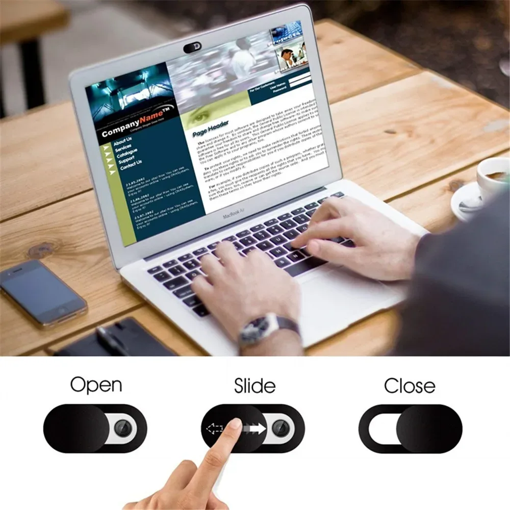 Cache-webcam coulissant pour ordinateur portable et smartphone - Image 3