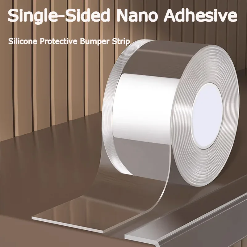 Ruban de protection anti-collision en silicone transparent, adhésif nano large et épais - Image 1