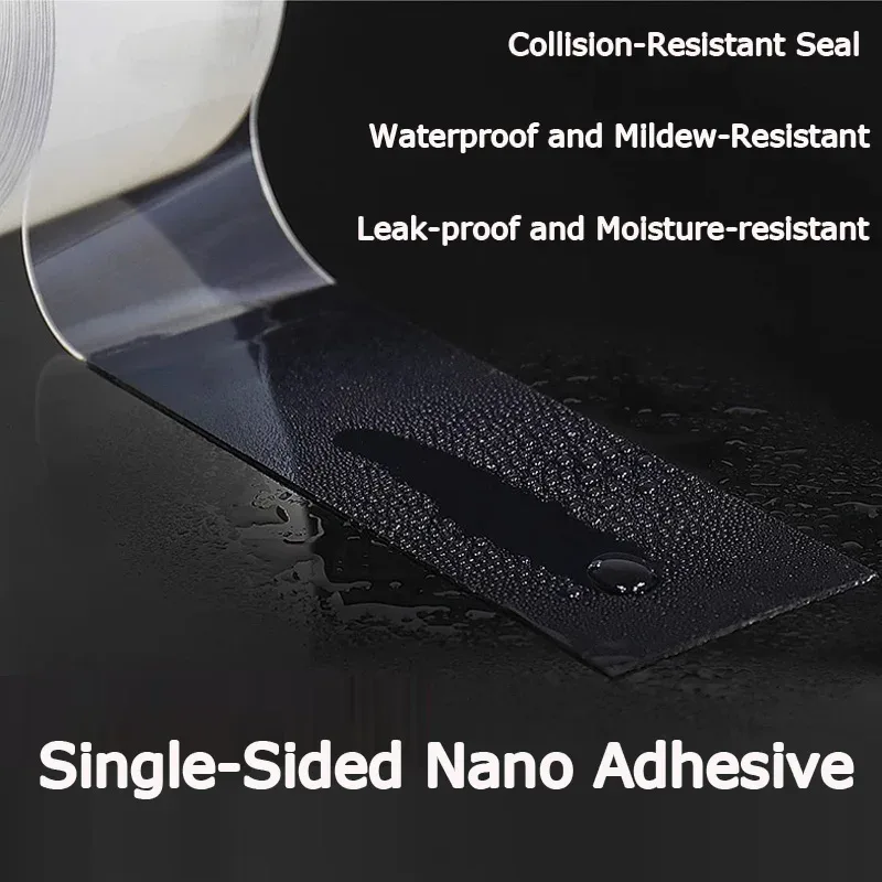 Ruban de protection anti-collision en silicone transparent, adhésif nano large et épais - Image 4