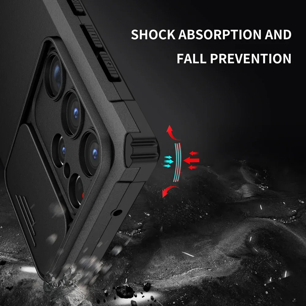Coque de protection antichoc avec cache-caméra coulissant pour Samsung Galaxy S23 Ultra, S22+, S21 FE et Note 20 - Image 4
