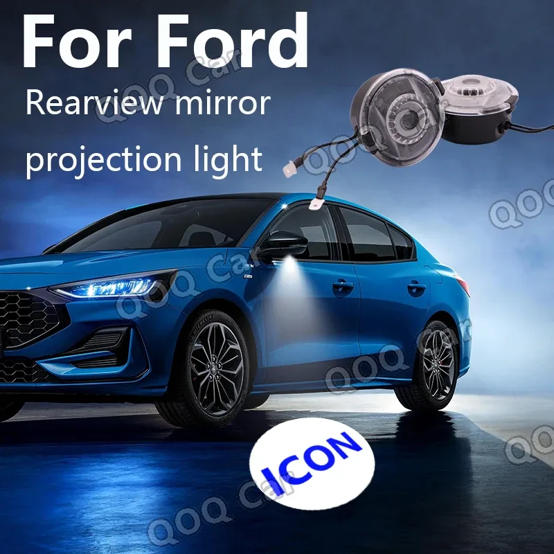 Projecteurs LED d’accueil pour rétroviseurs Ford Edge, Explorer, Mondeo, Focus MK4, Taurus, Kuga, Fusion, Flex - Image 1