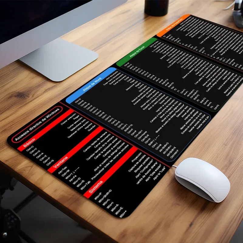 Tapis de bureau étendu avec raccourcis clavier Excel en espagnol - Image 3