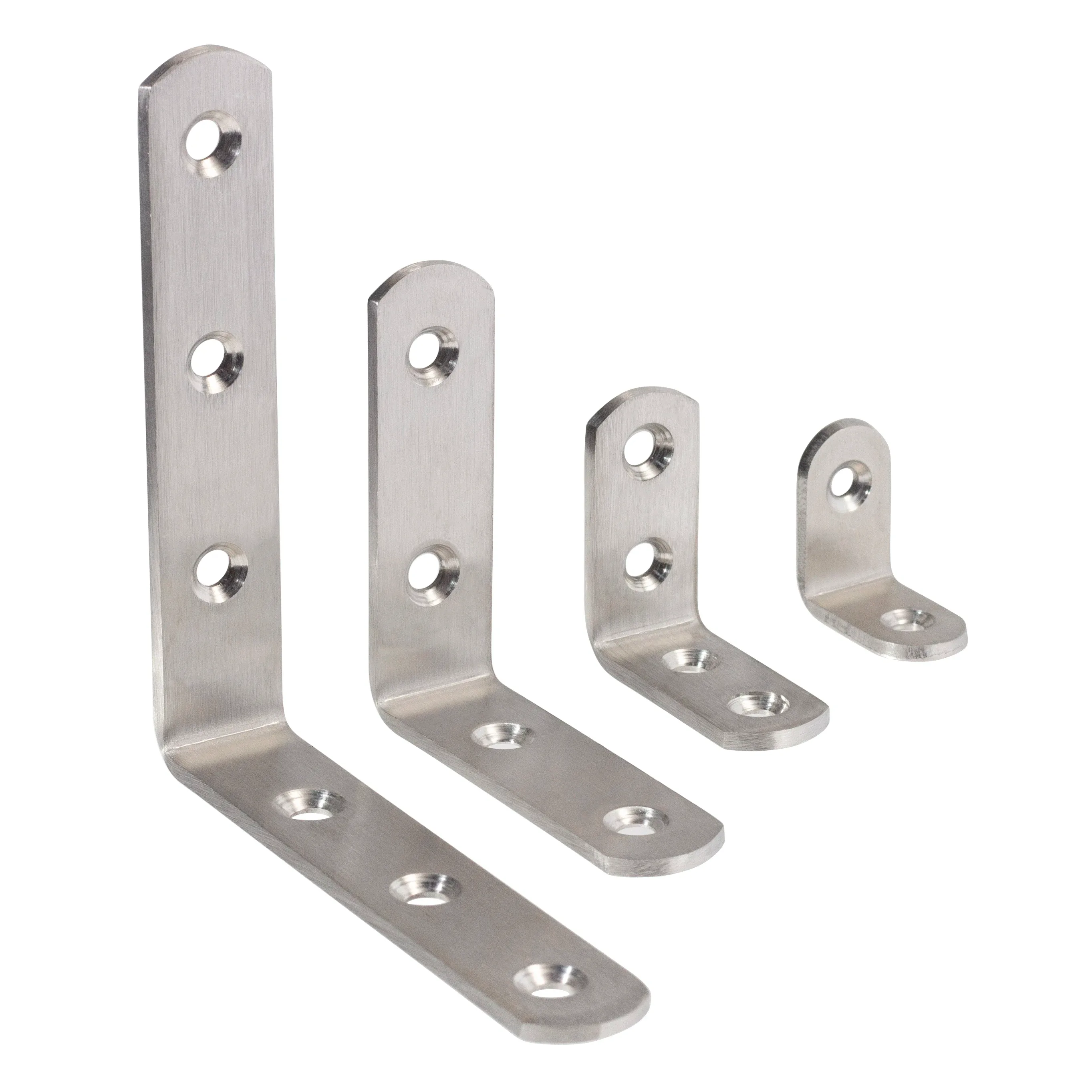 Lot de 10 équerres d'angle en acier inoxydable à 90 degrés pour meubles - Image 1