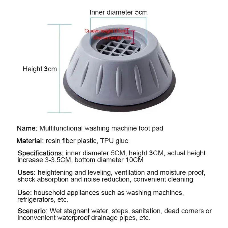 Patins anti-vibration et antidérapants pour lave-linge et meubles - Image 6