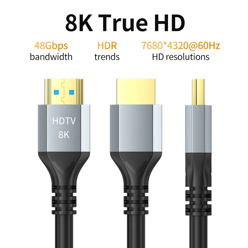 Câble HDMI 2.1 Ultra Haute Vitesse 8K@60Hz 4K@120Hz 48Gbps HDR - Image 4