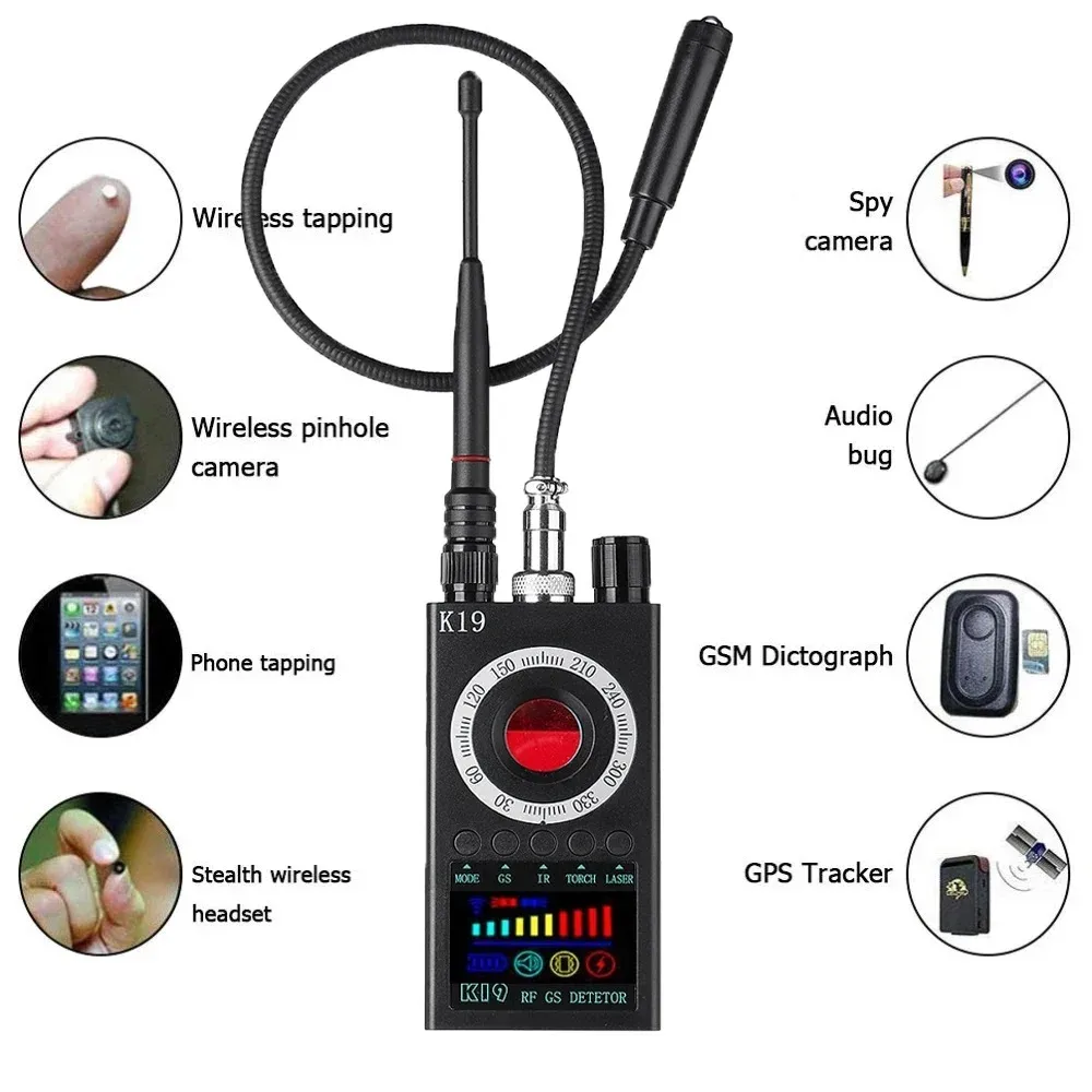 Détecteur K19+ de caméras cachées, signaux RF et traceurs GPS - Image 1
