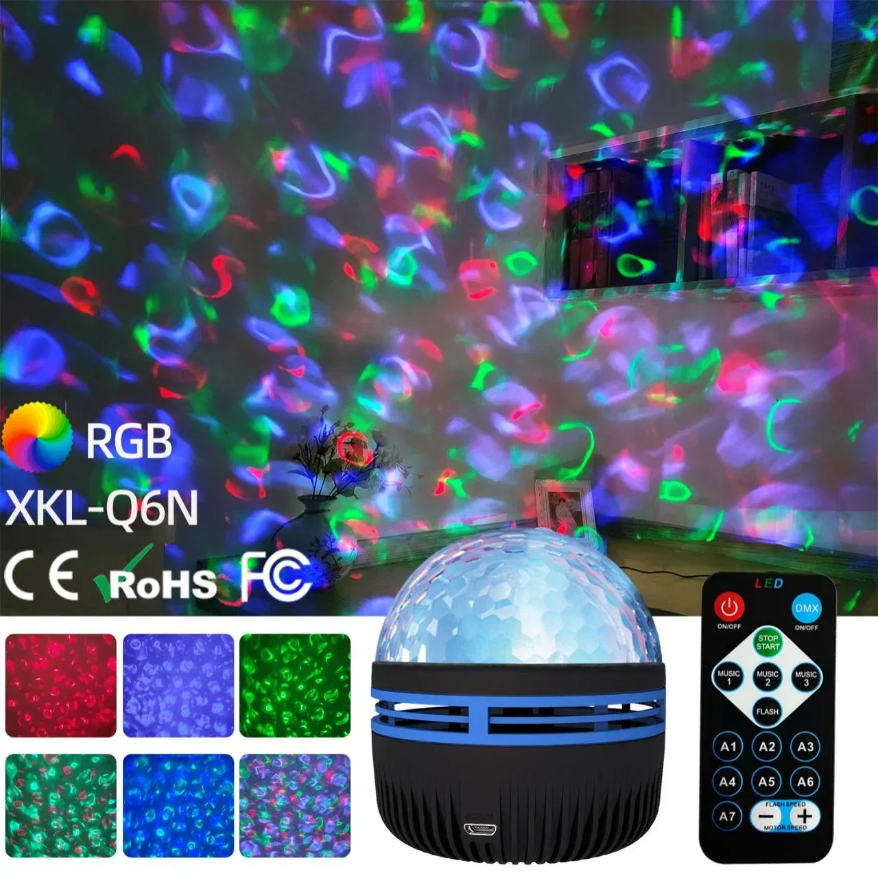 Projecteur Galaxie Aurora et Veilleuse LED Rotative avec Télécommande - Image 3