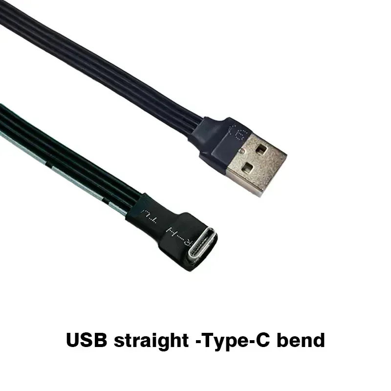 Câble USB vers USB-C ultra-fin en silicone flexible - Angle 90° - USB 2.0 - Image 3