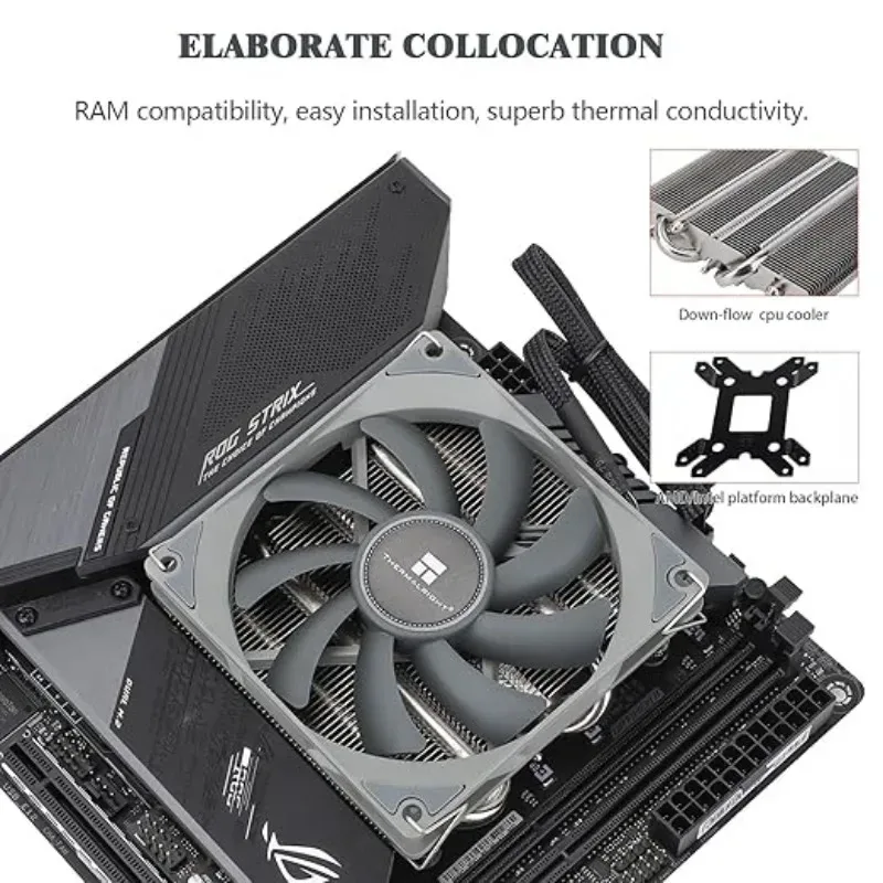 Thermalright AXP90-X36 Ventirad CPU Low Profile, Ventilateur PWM TL-9015B, AMD AM4/AM5 et Intel LGA 115X/1200/1700/1851 - Image 5