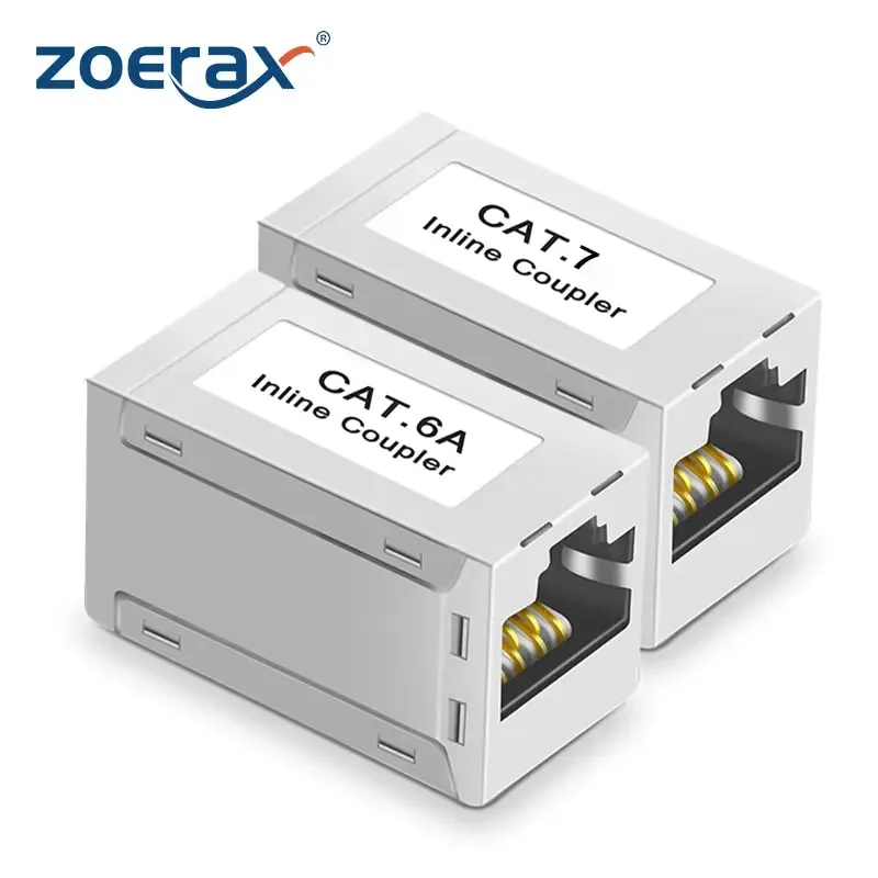 ZOERAX Coupleur RJ45 10 Gbps – Raccord Ethernet Femelle vers Femelle (Cat7/Cat6/Cat5e) - Image 1