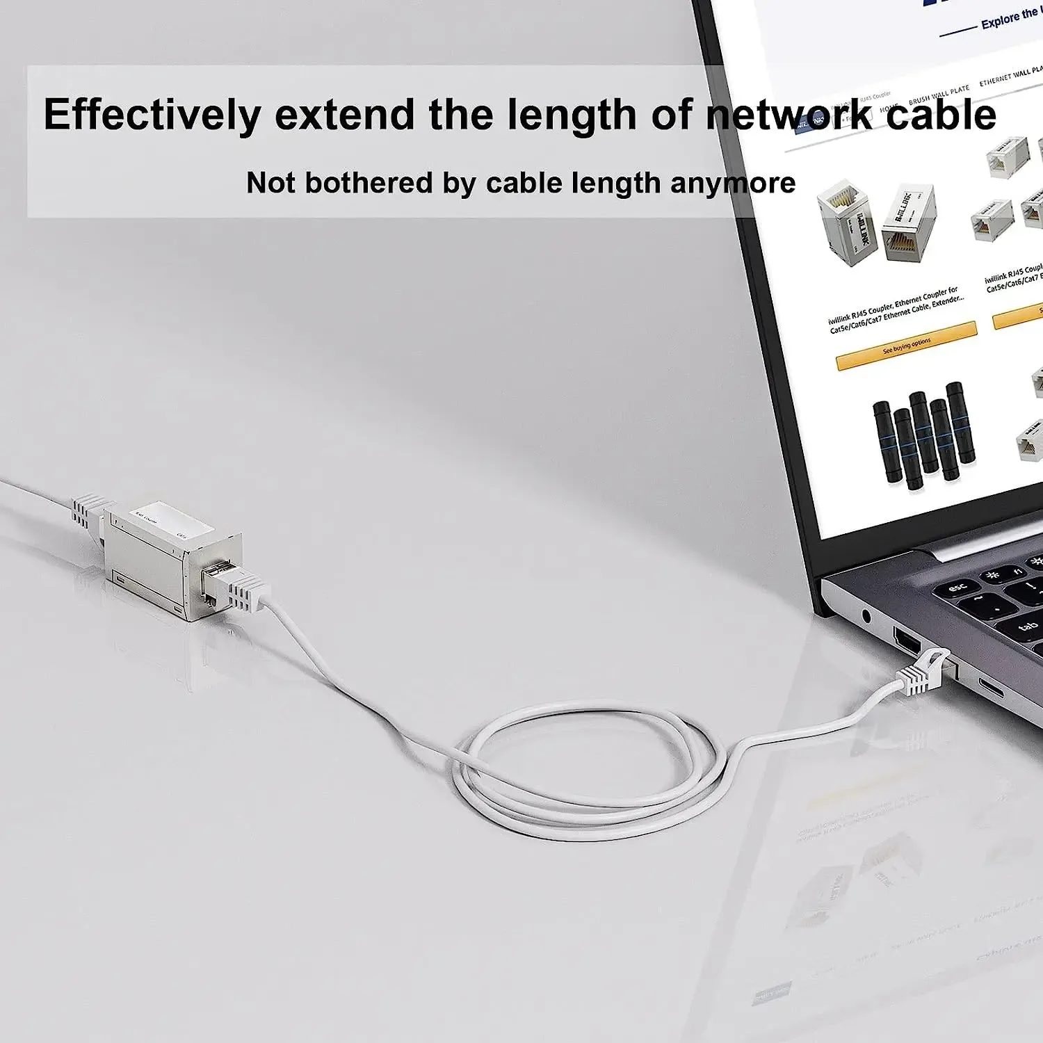 ZOERAX Coupleur RJ45 10 Gbps – Raccord Ethernet Femelle vers Femelle (Cat7/Cat6/Cat5e) - Image 3