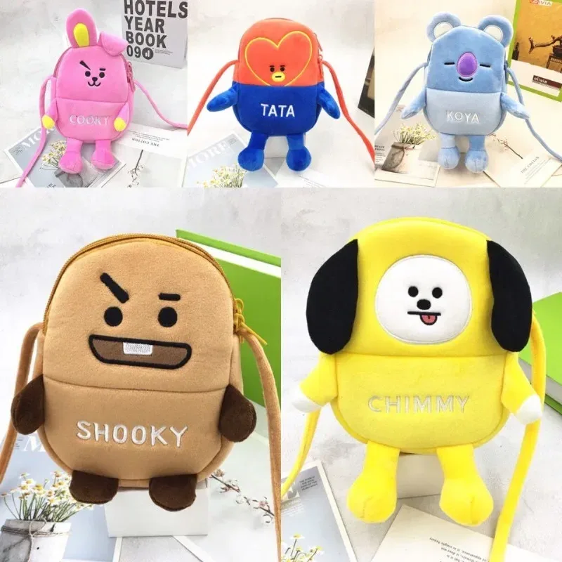Sac à bandoulière BT21 en peluche - Image 1