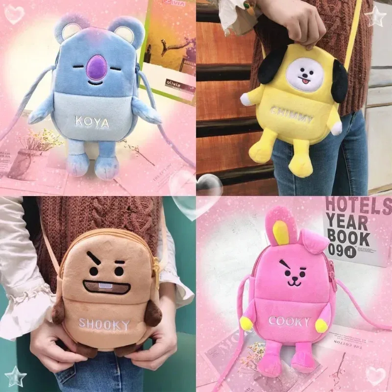 Sac à bandoulière BT21 en peluche - Image 4