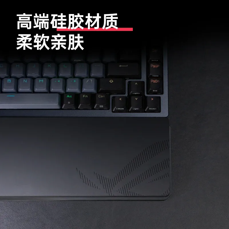 ROG Night Demon – Repose-poignet en silicone avec base amovible en alliage d'aluminium pour clavier 75% - Image 4