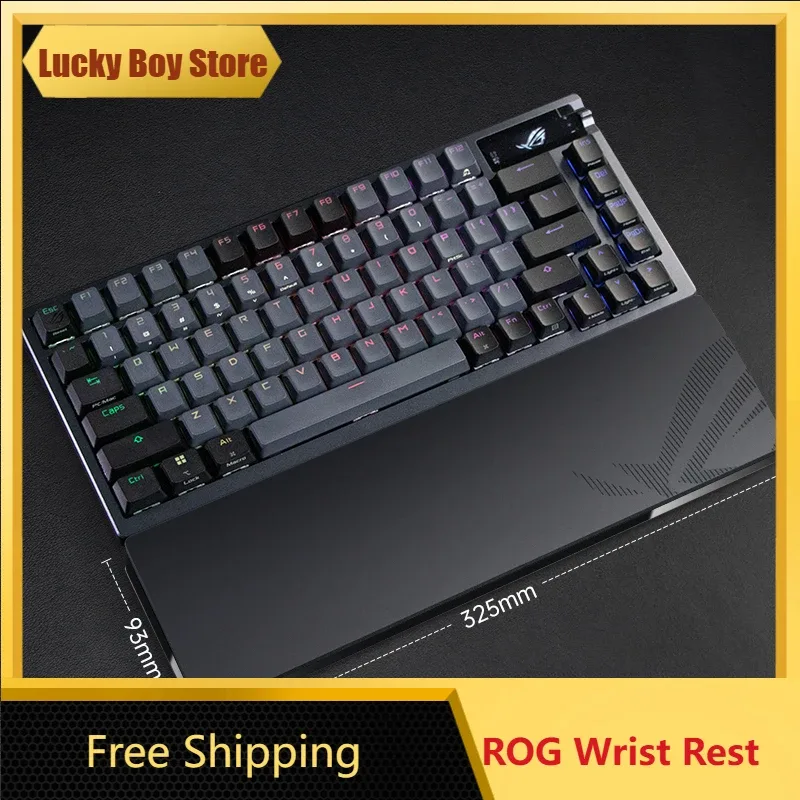 ROG Night Demon – Repose-poignet en silicone avec base amovible en alliage d'aluminium pour clavier 75% - Image 1