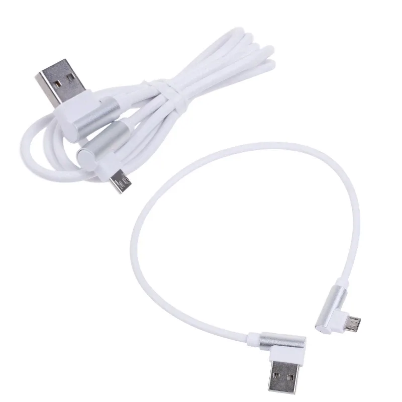 Câble Micro-USB coudé à 90° pour charge rapide et synchronisation de données - Image 1