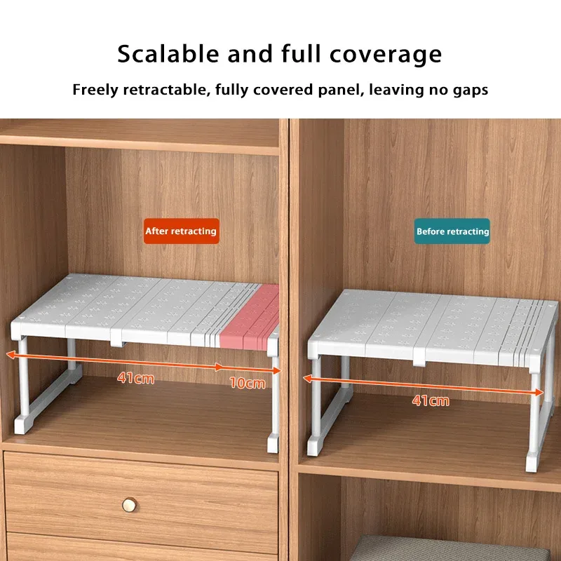 Étagère de rangement extensible et modulable sans perçage pour sous-évier et salle de bain - Image 4