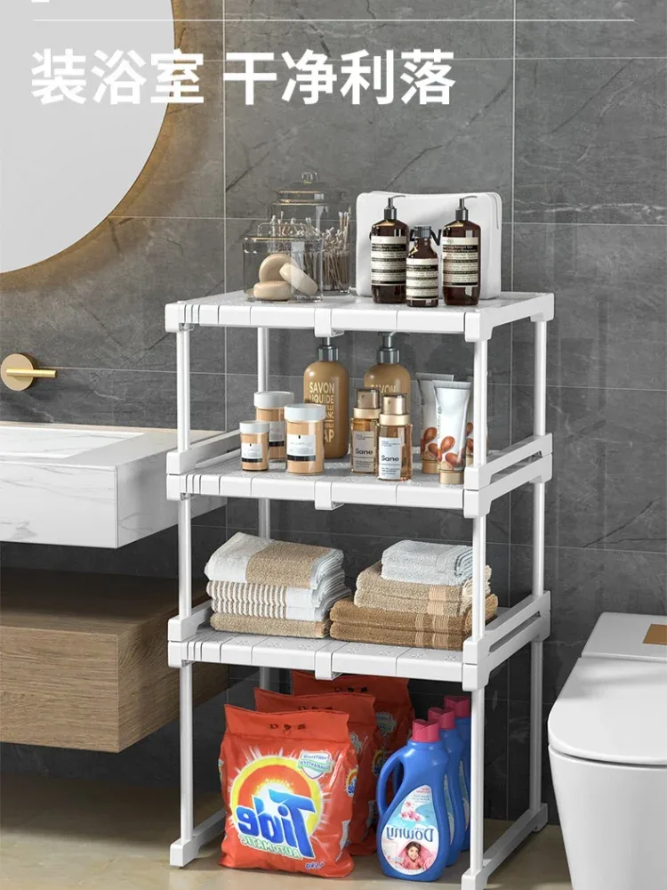 Étagère de rangement extensible et modulable sans perçage pour sous-évier et salle de bain - Image 6
