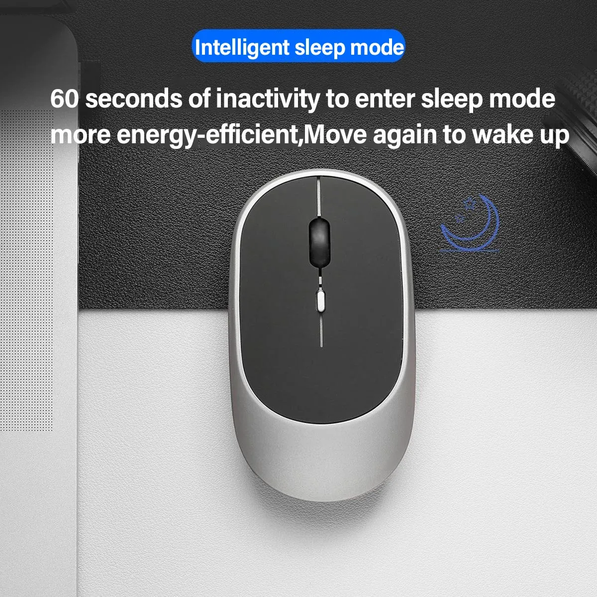 Souris ergonomique sans fil Bluetooth rechargeable - Silencieuse - DPI réglable - Image 3