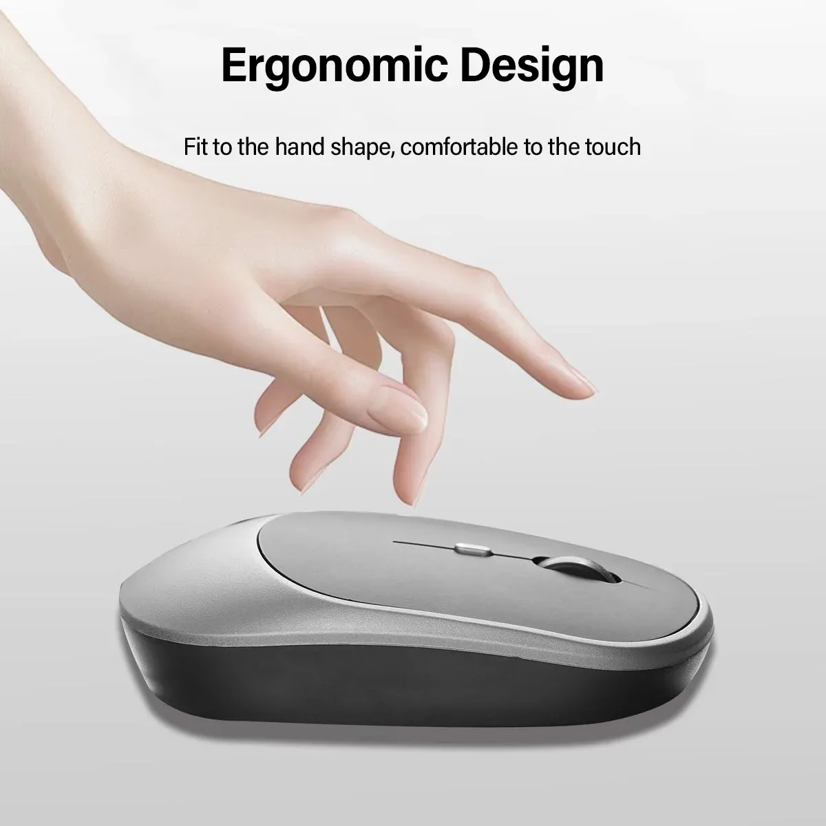 Souris ergonomique sans fil Bluetooth rechargeable - Silencieuse - DPI réglable - Image 4