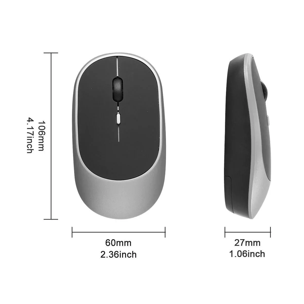 Souris ergonomique sans fil Bluetooth rechargeable - Silencieuse - DPI réglable - Image 6