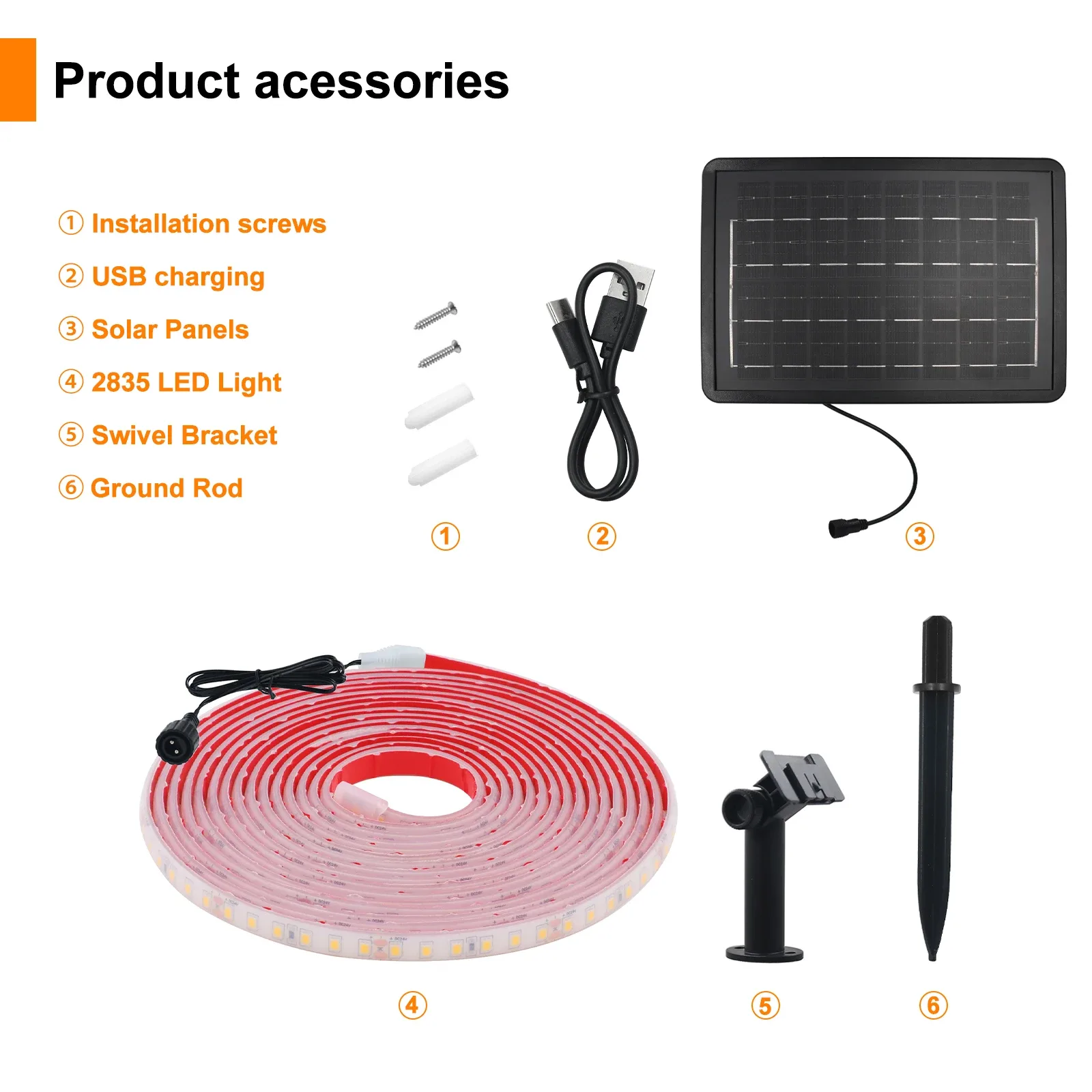 Ruban LED Solaire Extérieur IP68 - 8 Modes d'Éclairage - 9 Couleurs - Image 6