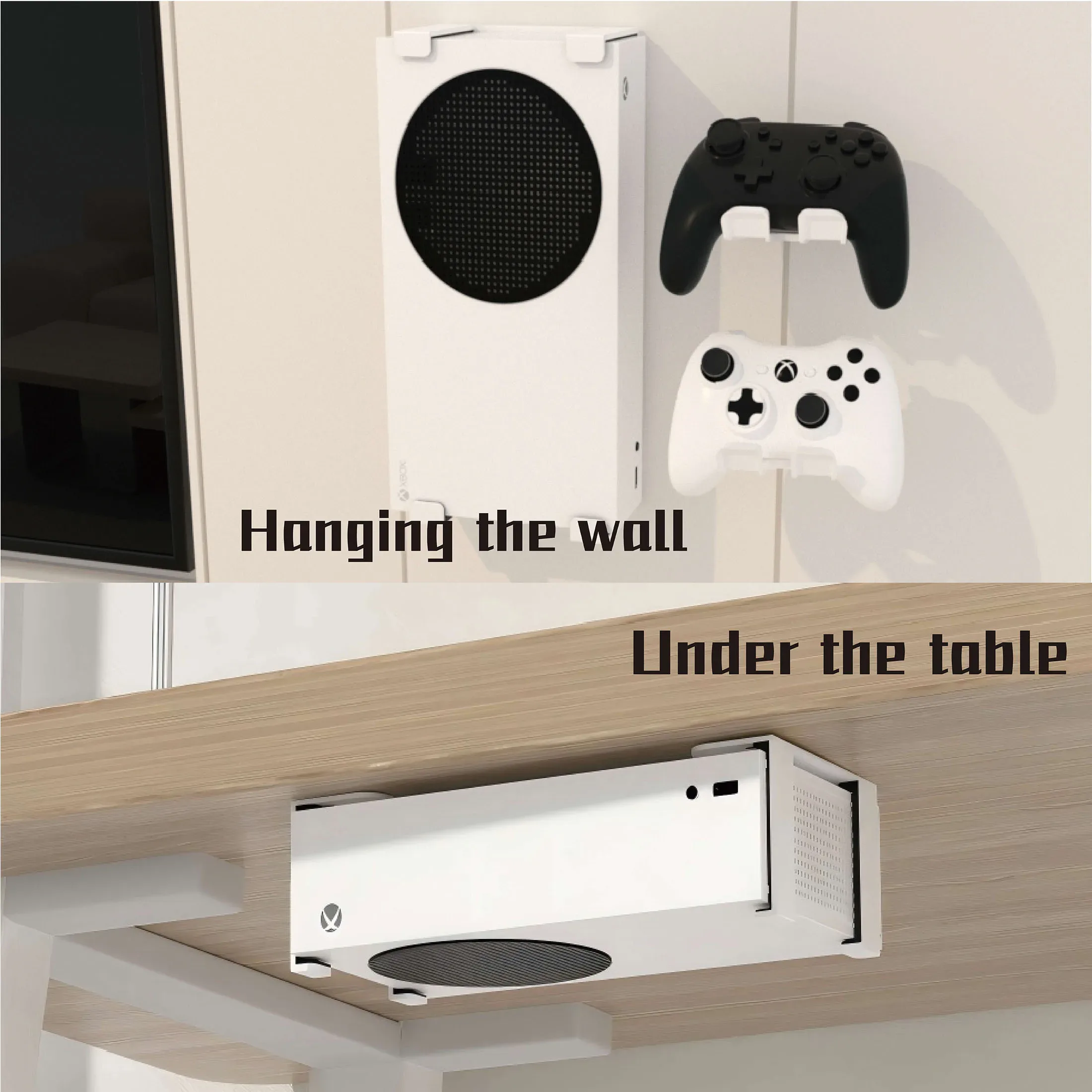 Support mural et sous bureau en métal pour Xbox Series S - Image 1