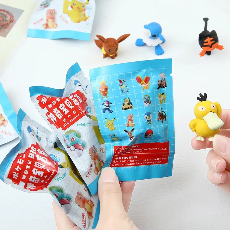 Lot de 32 gommes figurines : Pikachu, Hello Kitty, Stitch et Capybara - Image 2