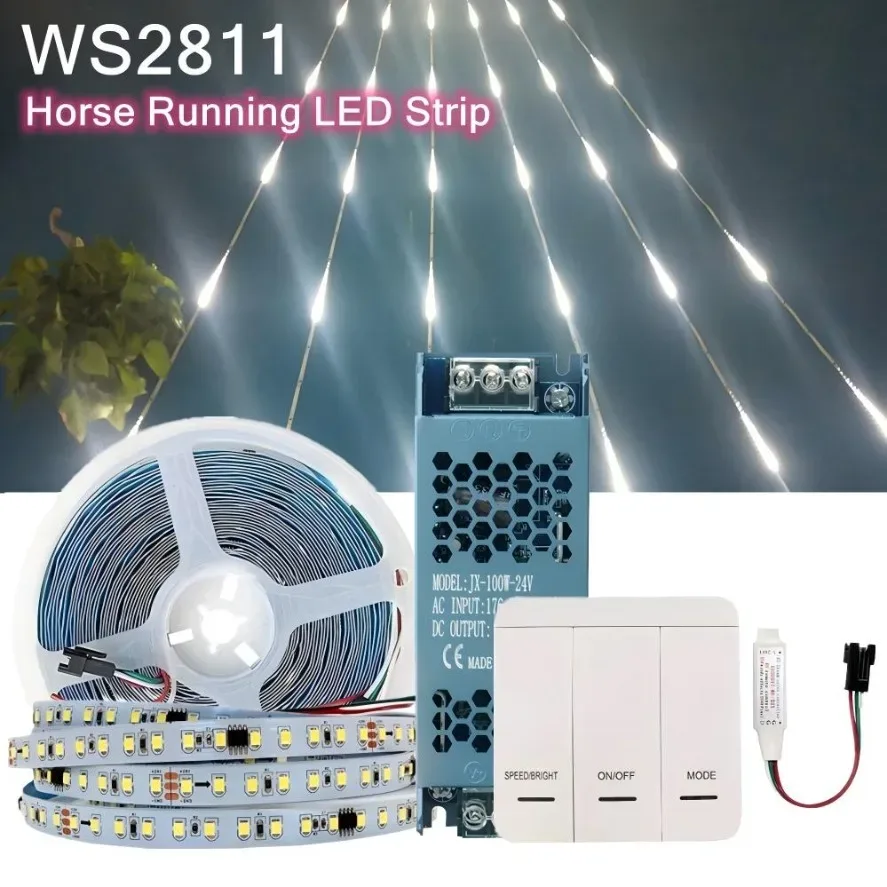 Ruban LED Flexible Adressable WS2811 24V, Effet Dynamique, SMD2835, 5m/10m - Image 1
