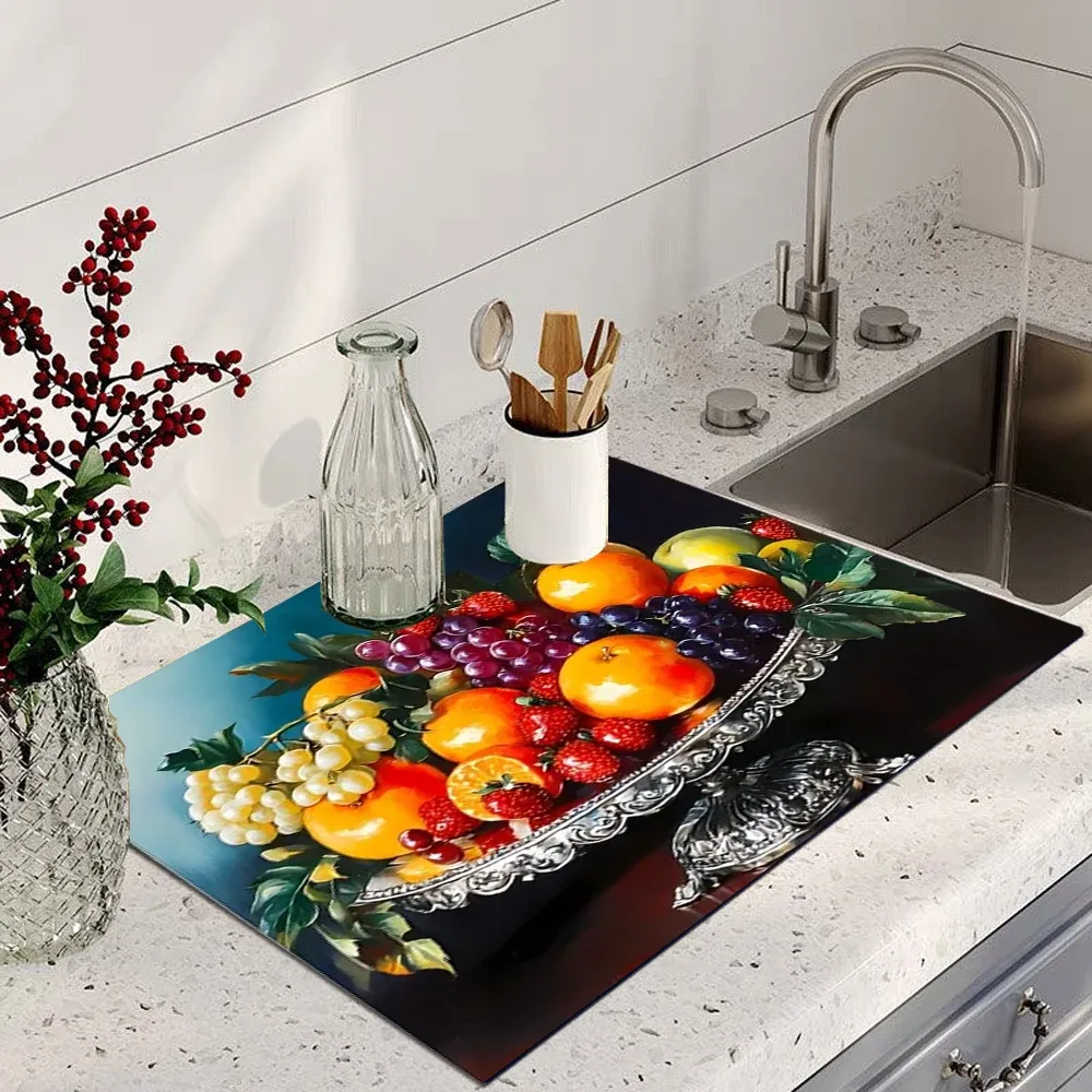 Tapis de séchage absorbant antidérapant pour cuisine et machine à café - Image 6