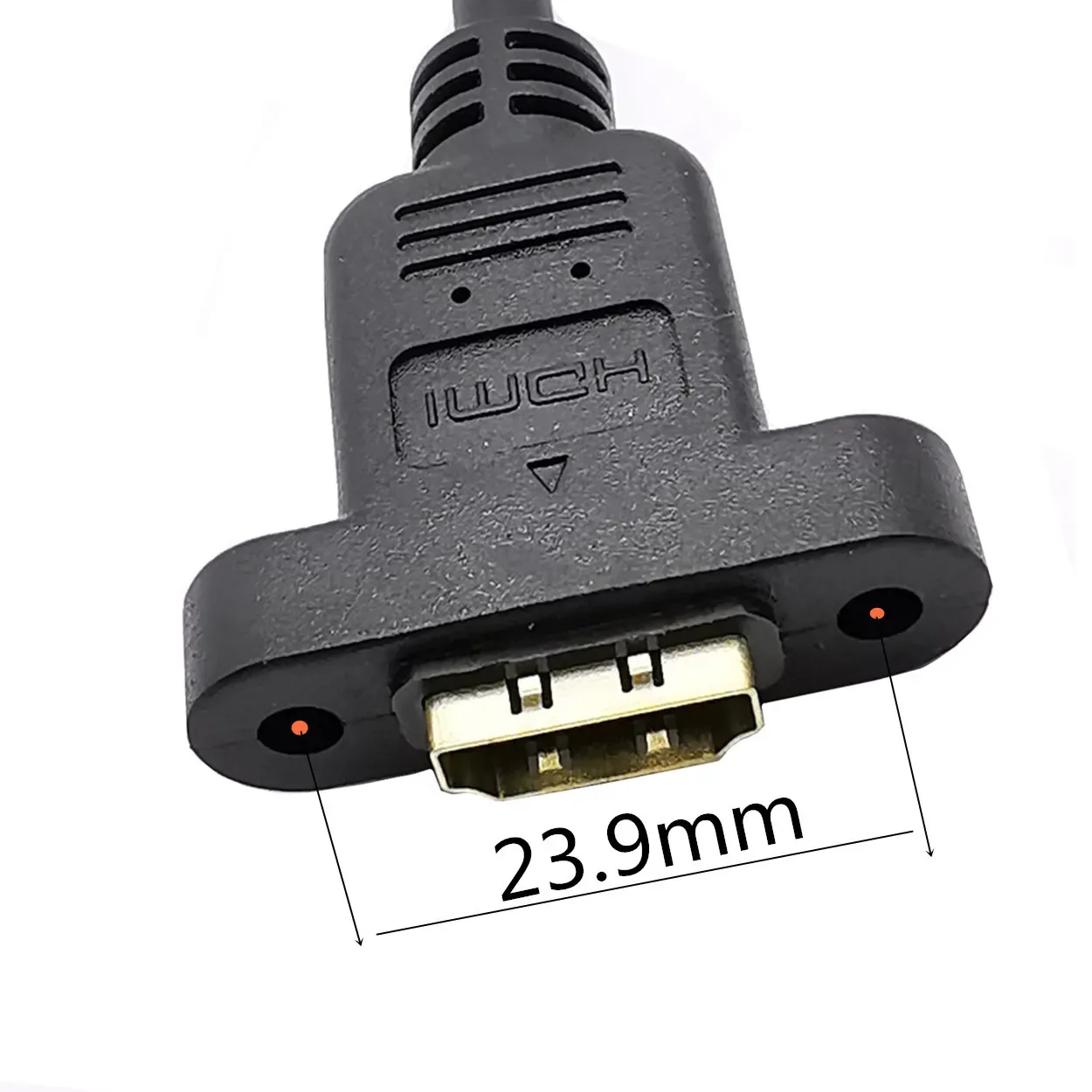 Rallonge HDMI 1.4 Mâle vers Femelle avec Montage sur Panneau - 30 cm - Image 2