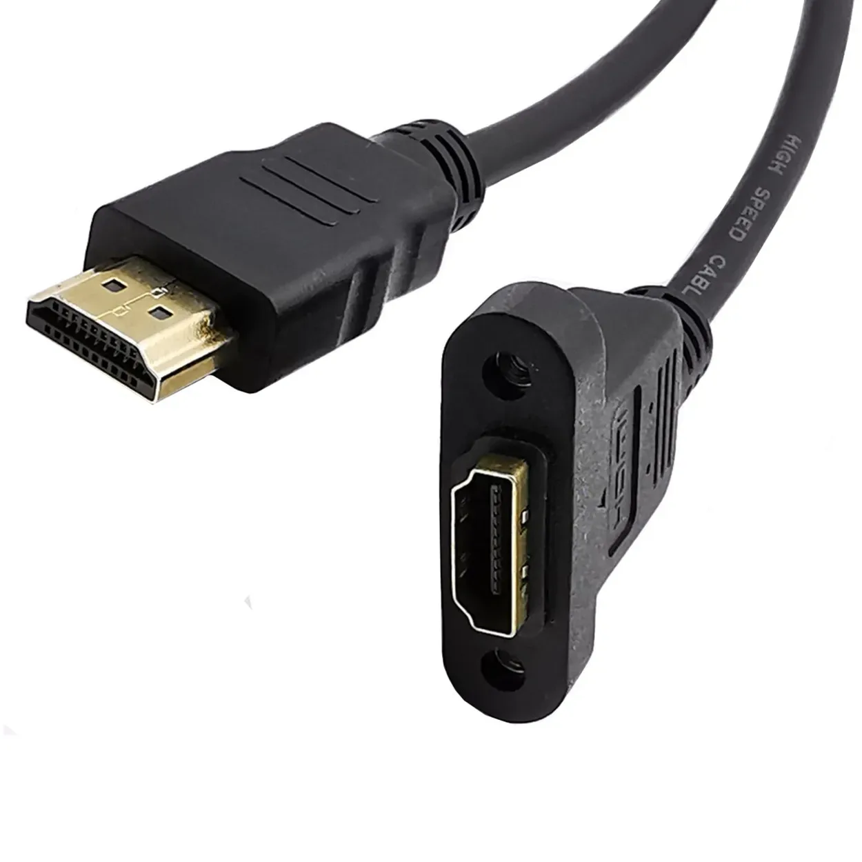 Rallonge HDMI 1.4 Mâle vers Femelle avec Montage sur Panneau - 30 cm - Image 4