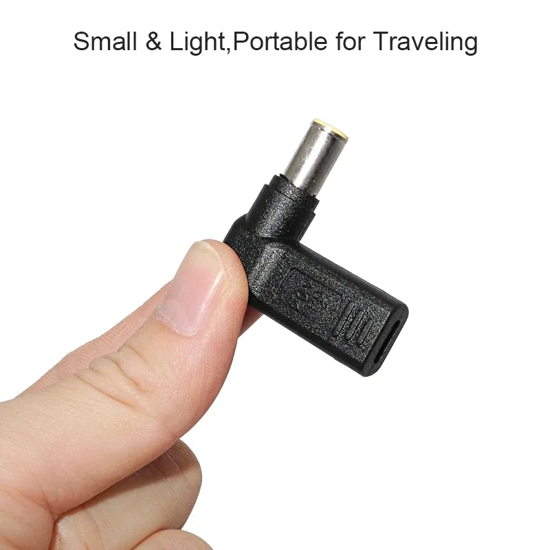 Adaptateur USB-C femelle vers DC 7,9 x 5,5 mm coudé pour Lenovo Thinkpad - Image 4