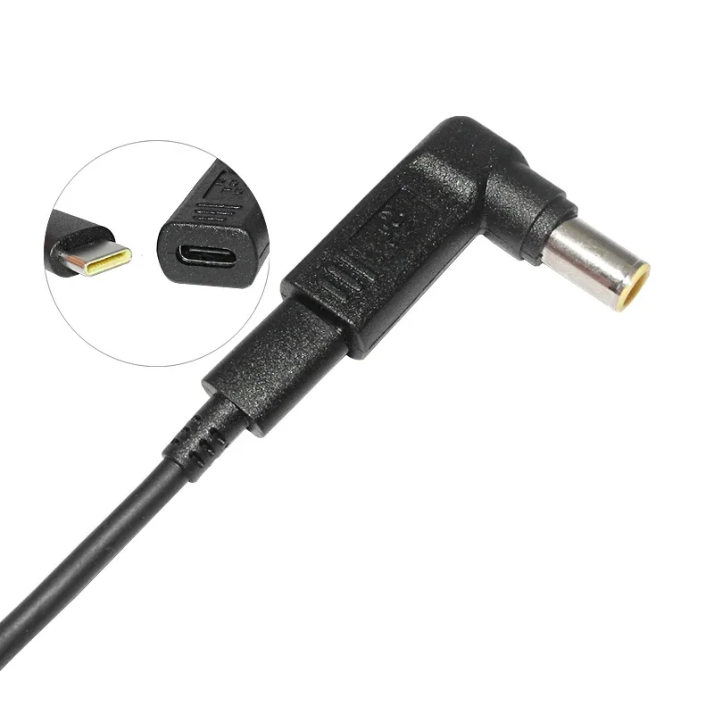 Adaptateur USB-C femelle vers DC 7,9 x 5,5 mm coudé pour Lenovo Thinkpad - Image 3