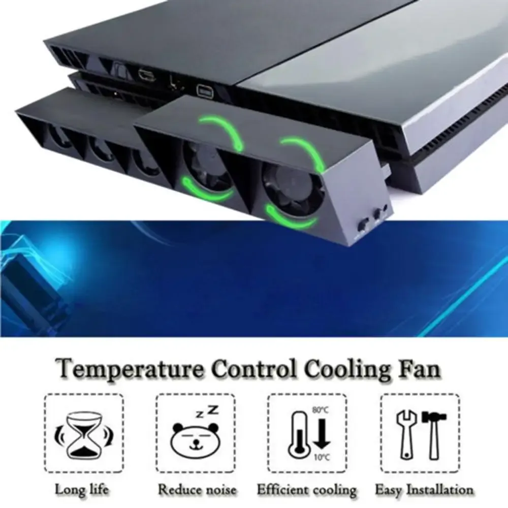 Ventilateur Turbo USB pour PlayStation 4 avec contrôle automatique de température - Image 2