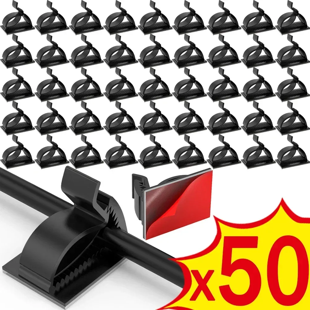 Clips de gestion de câbles auto-adhésifs réglables - Image 1