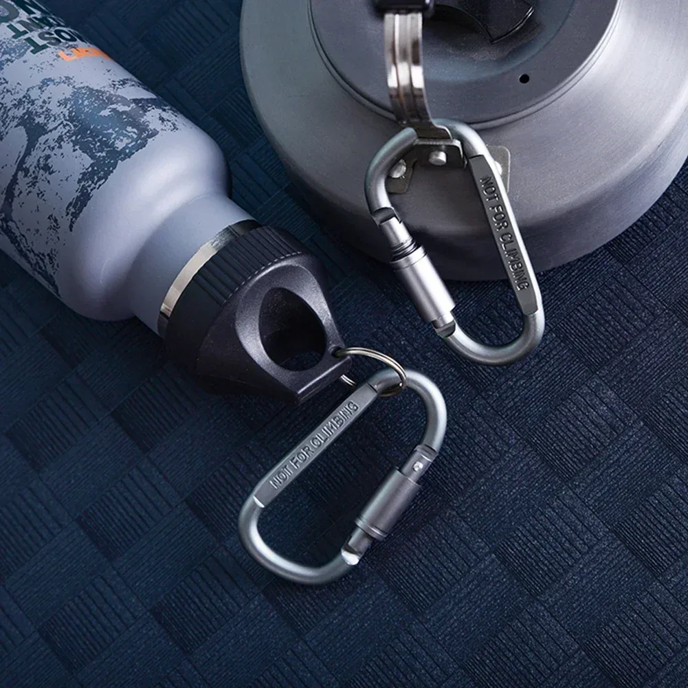 Mousqueton porte-clés en D en alliage d'aluminium pour camping et survie (1 ou 6 pièces) - Image 3
