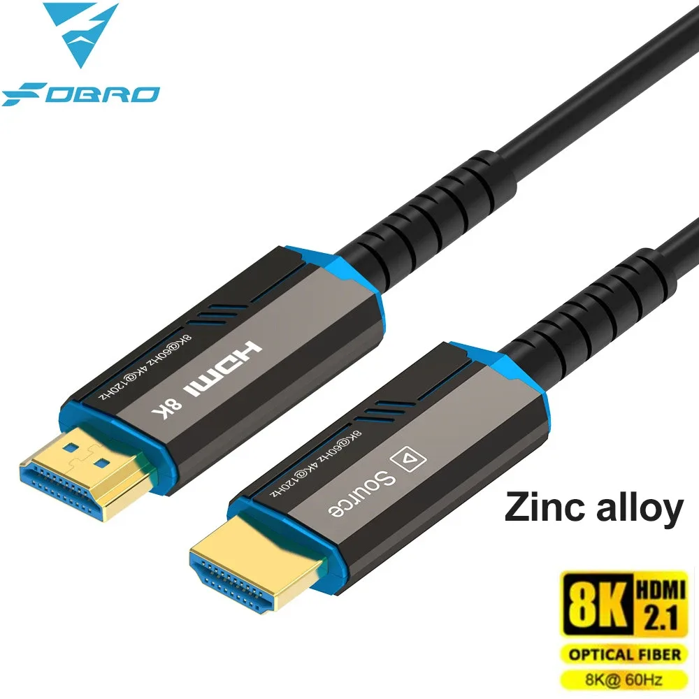 Câble HDMI 2.1 en fibre optique LMCNZZ - 8K@60Hz, 4K@120Hz, 48 Gbps, HDR dynamique, eARC 8