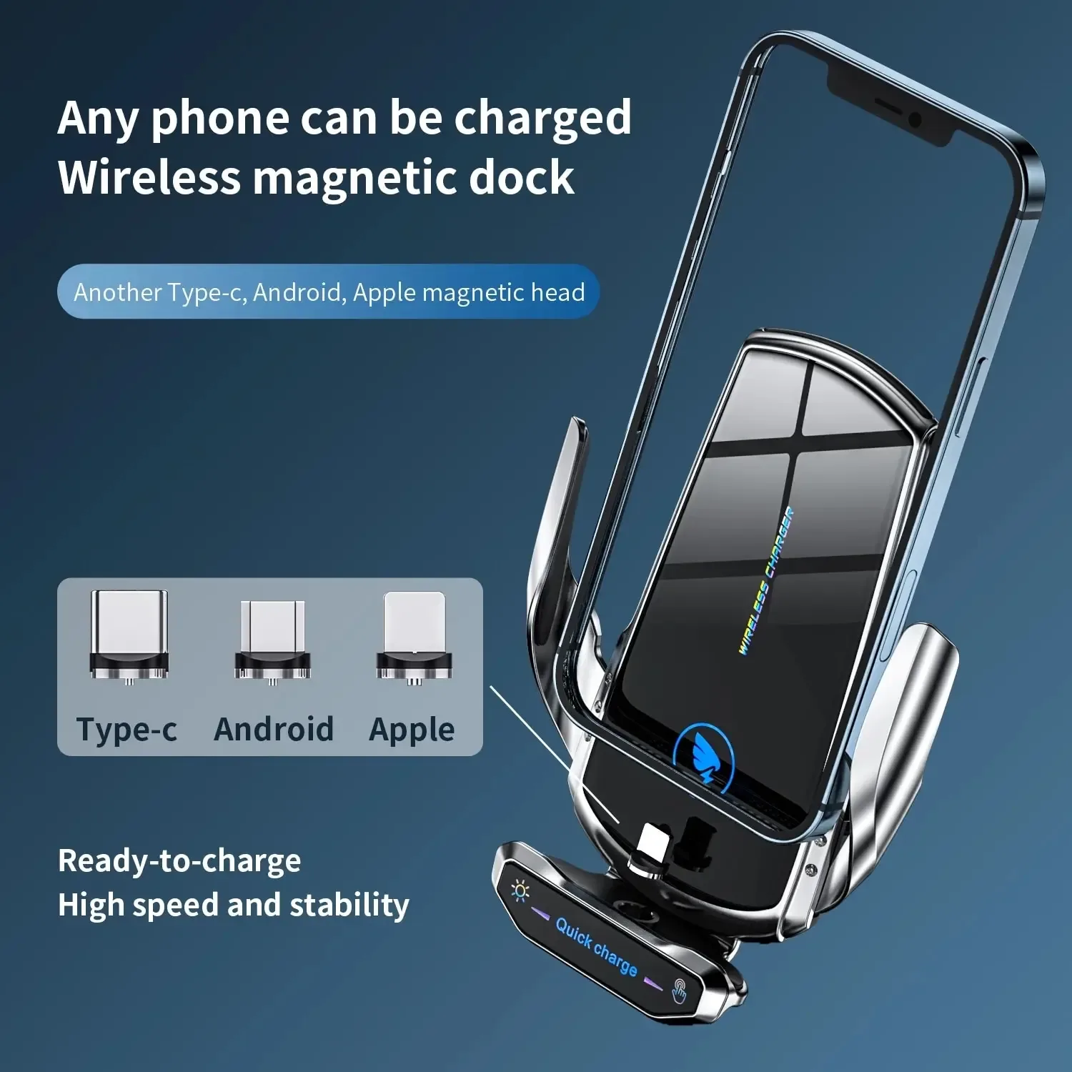 Chargeur de voiture sans fil magnétique 15W - Image 3