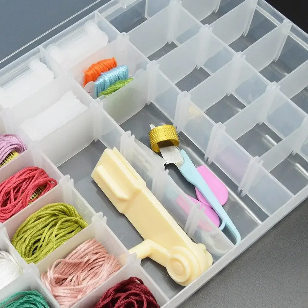 Boîte de rangement pour fils à broder avec bobines et autocollants numérotés - Image 2
