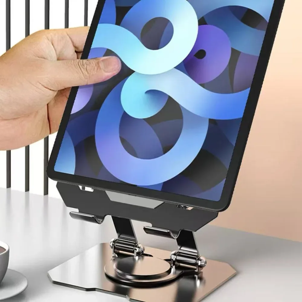 Support de tablette rotatif à 360°, pliable et ajustable pour iPad et tablettes de 4,7 à 12 pouces - Image 2