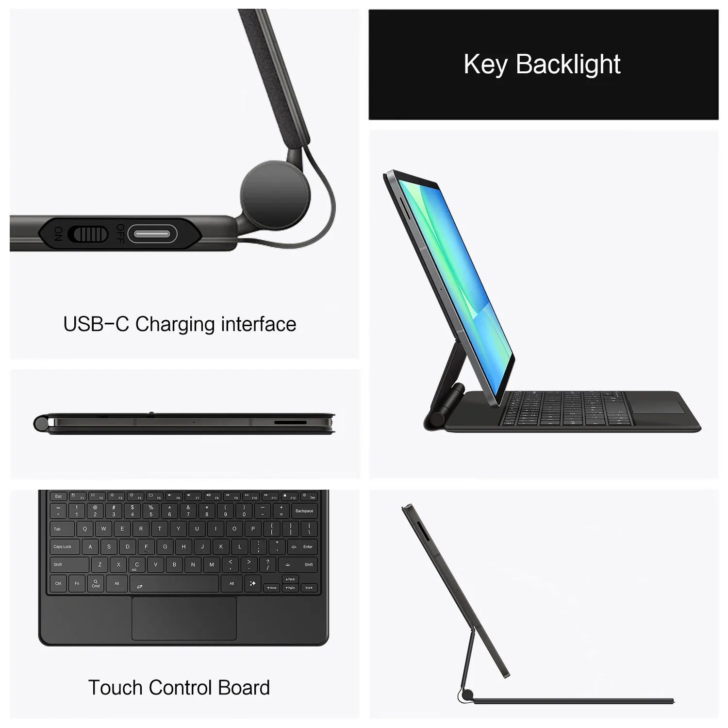 Étui Clavier Magnétique pour Samsung Galaxy Tab S10 FE+ (13,1") - Housse Folio Intelligente - Image 6