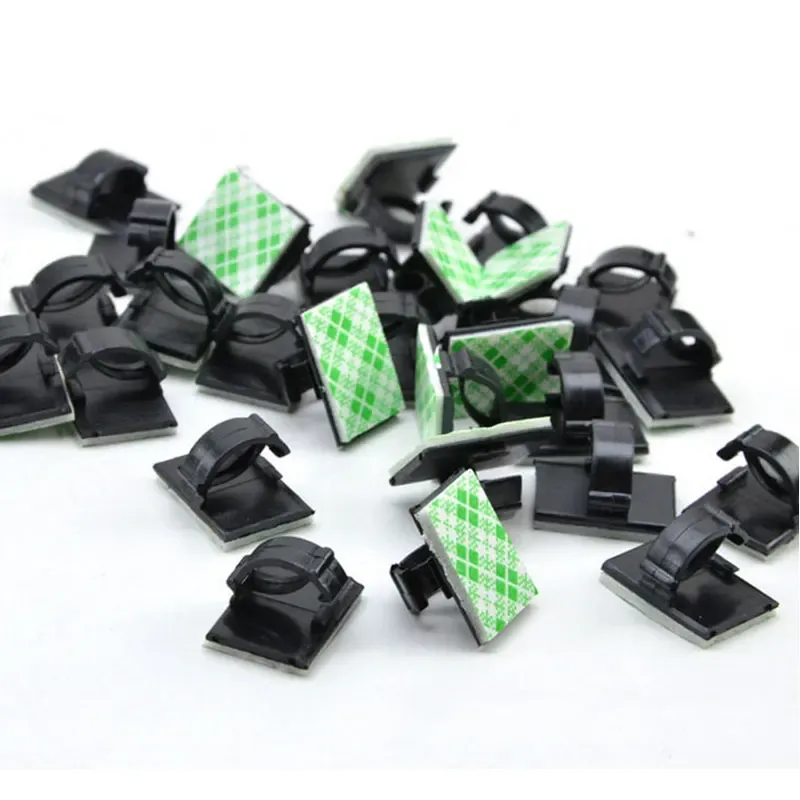 Clips adhésifs de gestion de câbles pour voiture et bureau - Lot de 20/50 pièces - Image 1