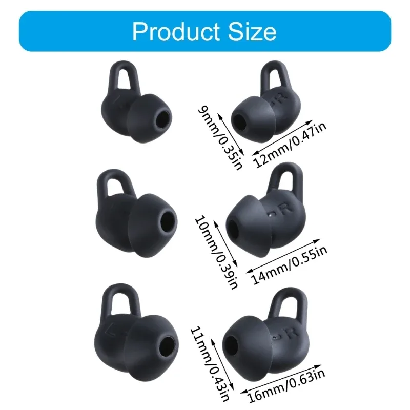 Embouts en silicone pour HUAWEI Freelace Pro 2 - 6 pièces - Image 5