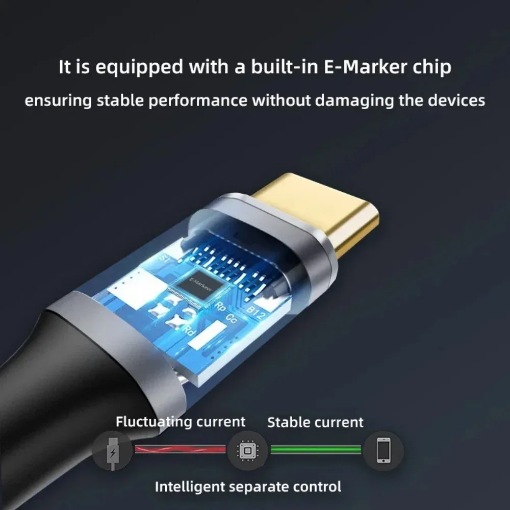 Câble de rallonge USB-C PD 100W (5A) - 10 Gbps - Vidéo 4K 60Hz - Mâle vers Femelle - Image 2